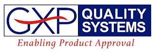 GXP QUALITY SYSTEMS ENABLING PRODUCT APPROVAL logo