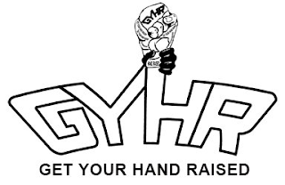 GYHR GYHR GET YOUR HAND RAISED logo
