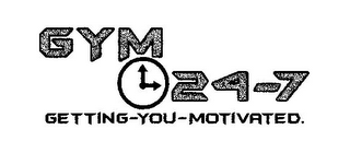GYM 24-7 GETTING-YOU-MOTIVATED logo