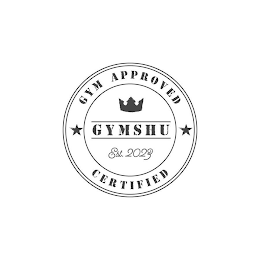 GYM APPROVED GYMSHU EST. 2023 CERTIFIED logo