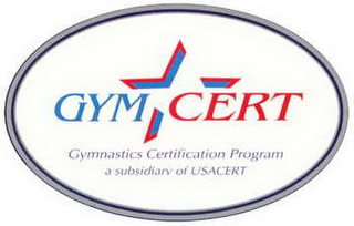 GYM CERT GYMNASTICS CERTIFICATION PROGRAM A SUBSIDIARY OF USACERT logo
