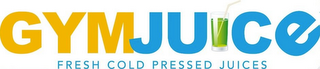 GYMJUICE FRESH COLD PRESSED JUICES logo
