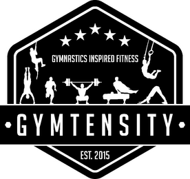 GYMNASTICS INSPIRED FITNESS· GYMTENSITY·EST. 2015 logo