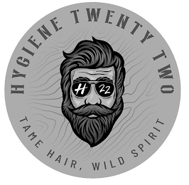 H 22 HYGIENE TWENTY TWO TAME HAIR, WILD SPIRIT logo