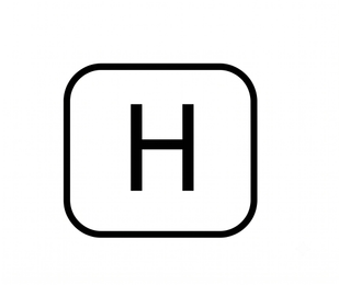 H logo