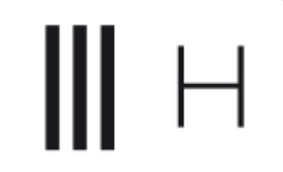 H logo
