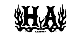 H A USA LEATHER logo