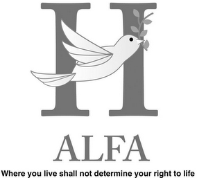 H ALFA WHERE YOU LIVE SHALL NOT DETERMINE YOUR RIGHT TO LIFE logo