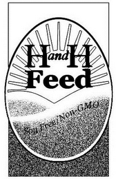 H AND H FEED SOY FREE/NON-GMO logo