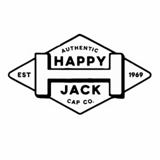 H AUTHENTIC HAPPY JACK CAP CO., EST 1969 logo