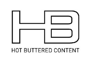 H B HOT BUTTERED CONTENT logo