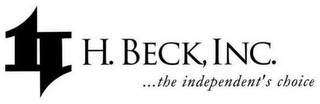H. BECK, INC. ...THE INDEPENDENT'S CHOICE logo
