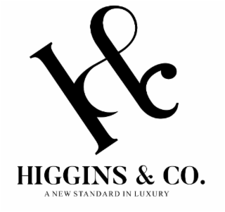 H & C HIGGINS & CO. A NEW STANDARD IN LUXURY logo