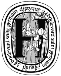 H DIPTYQUE 34 BOULEVARD SAINT GERMAIN PARIS5E 34 BOULEVARD SAINT GERMAIN logo