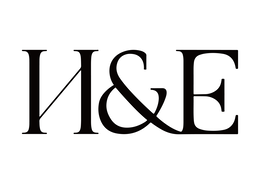 H & E logo