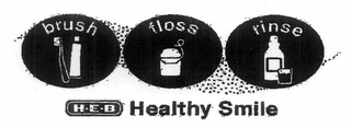 H-E-B HEALTHY SMILE BRUSH FLOSS RINSE logo