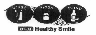 H-E-B HEALTHY SMILE BRUSH FLOSS RINSE logo