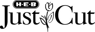 H-E-B JUST CUT logo