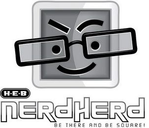 H-E-B NERDHERD BE THERE AND BE SQUARE! logo