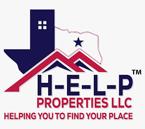 H-E-L-P PROPERTIES LLC HELPING YOU TO FIND YOUR PLACE logo