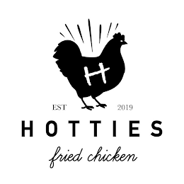 H EST 2019 HOTTIES FRIED CHICKEN logo