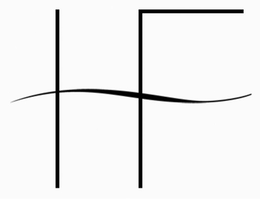 H F logo