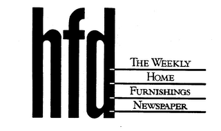 H F D THE WEEKLY HOME FURNISHINGS NEWSPAPER logo