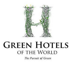 H GREEN HOTELS OF THE WORLD THE PURSUIT OF GREEN logo