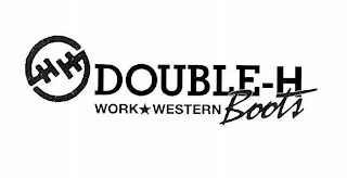 H H DOUBLE-H BOOTS WORK WESTERN logo