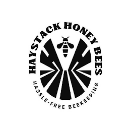 H H HAYSTACK HONEY BEES HASSLE-FREE BEEKEEPING logo