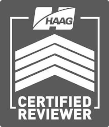 H HAAG CERTIFIED REVIEWER logo