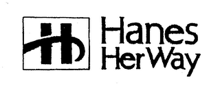 H HANES HER WAY logo
