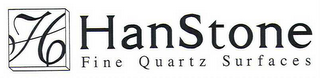 H HANSTONE FINE QUARTZ SURFACES logo