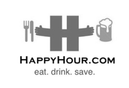 H HAPPYHOUR.COM EAT. DRINK. SAVE. logo