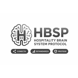 H HBSP HOSPITALITY BRAIN SYSTEM PROTOCOL CONECTA ESTANDARIZA PROTEGE logo