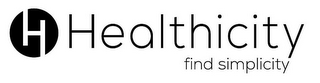 H HEALTHICITY FIND SIMPLICITY logo