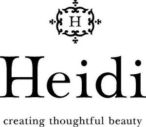 H HEIDI CREATING THOUGHTFUL BEAUTY logo