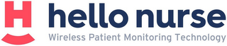 H HELLO NURSE WIRELESS PATIENT MONITORING TECHNOLOGY logo
