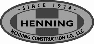 H HENNING, HENNING CONSTRUCTION CO., LLC · SINCE 1924 · logo