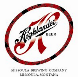 H HIGHLANDER BEER MISSOULA BREWING COMPANY MISSOULA, MONTANA logo