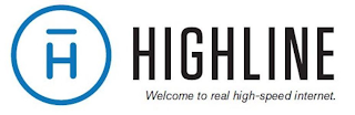 H HIGHLINE WELCOME TO REAL HIGH-SPEED INTERNET. logo