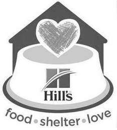 H HILL'S FOOD  · SHELTER ·  LOVE logo