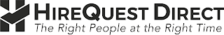 H HIREQUEST DIRECT THE RIGHT PEOPLE AT THE RIGHT TIME logo