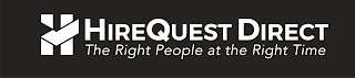H HIREQUEST DIRECT THE RIGHT PEOPLE AT THE RIGHT TIME logo