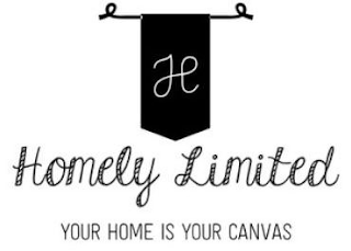 H HOMELY LIMITED YOUR HOME IS YOUR CANVAS logo