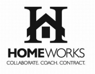 H HOMEWORKS COLLABORATE. COACH. CONTRACT. logo