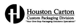 H HOUSTON CARTON CUSTOM PACKAGING DIVISION "YOUR ONE-STOP PACKAGING SOLUTION SPECIALISTS" logo