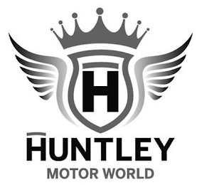 H HUNTLEY MOTOR WORLD logo