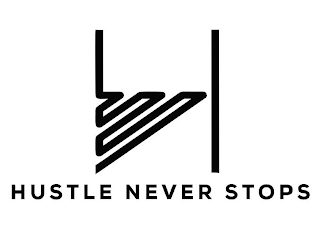 H HUSTLE NEVER STOPS logo