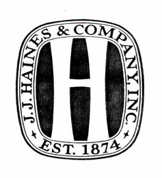 "H" J.J. HAINES & COMPANY, INC. EST. 1874 OVER 100 YEARS logo